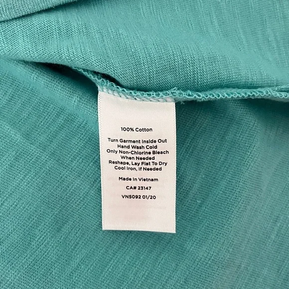 Talbots Light Blue Cotton Top Tee Size Large NWOT - Picture 7 of 7